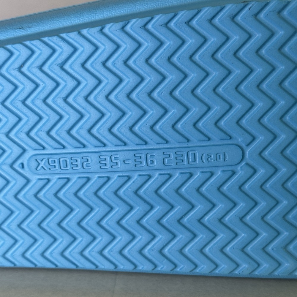BEACH SLIDES BY J SLIDES Sandals Turquoise/Yellow Eva Squish Womens Sz 6M NIB - Picture 7 of 8